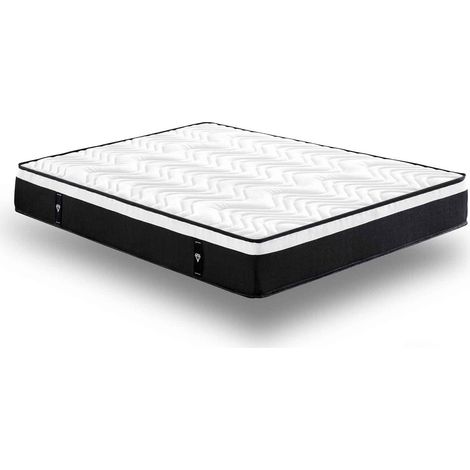 Sampur – Matelas mémoire de forme 90x190 cm – Épaisseur 24 cm – Soutien mi-ferme avec surmatelas intégré – Traitements anti-acariens et anti-bactériens (1/5)