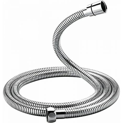 Flexible de douche universel (1,5M), flexible de douche anti-torsion et anti-vrillage, acier inoxydable/chromé (1/5)