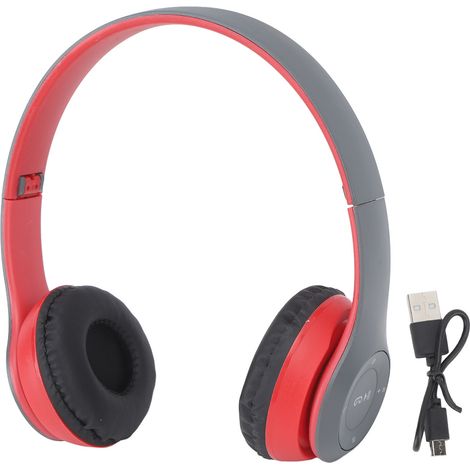Casque Bluetooth P47 BT Réduction de Bruit Pliable Sans Fil pour Sport Musique Cadeau Homme Femme Rouge (1/5)