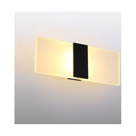 Aplique de pared interior de 12 W, negro cepillado, luz cálida, 85-265 V CA, lámpara acrílica moderna para pasillo, dormitorio, escalera, iluminación decorativa.