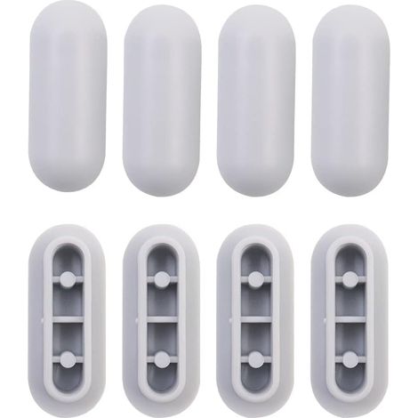 BRAVIX 4 Pièces Tampon Universel pour Siège de Toilette Universel Chocs Kit de Tampon Abattant WC Plastique Toilette Pare-chocs Remplacement