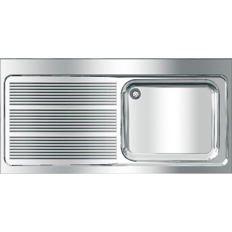 KWC AR Gewerbespüle, MAXIMA, Edelstahl,  1400x432x700 mm, Tropfteil links