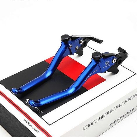 Applicable au Guangyang Racing X150 RKS150, poignée de klaxon de frein en alliage d'aluminium modifié, poignée de tirette (bleue) (1/5)