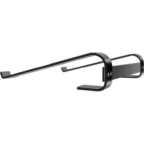 Laptopständer – 10 bis 18 Zoll Laptopständer – Universeller, belüfteter Laptopständer, kompatibel mit MacBook, Notebook, ASUS, Acer usw. – Schwarzes Aluminium (1/5)