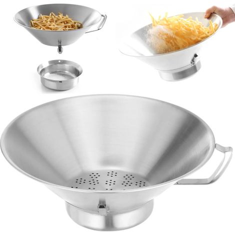 Colador de acero inoxidable para salar patatas fritas - Hendi 630808 (1/4)