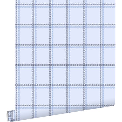 papier peint vichy bleu clair - ESTAhome (1/4)