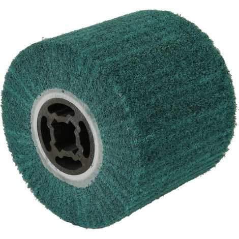 Brosse à lamelles abrasive pour polissage et brunissage de fil en nylon, accessoire de ponçage, roue à disque, grain 320, pour métal et bois, outil de finition (1/3)