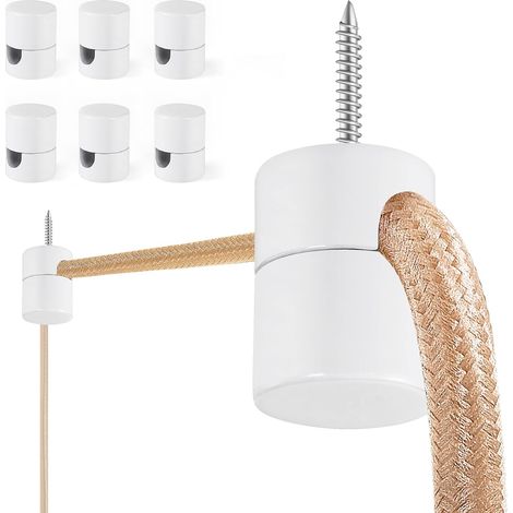 ganci da soffitto per appendere le luci, ganci in alluminio, bianchi (1/5)
