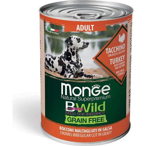 Monge BWild Adult Dog Pavo con Calabaza y Calabacín 400g