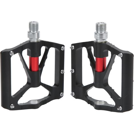 2 Pièces Pédales Vélo VTT Antidérapantes en Alliage Léger Noir Résistantes (1/5)