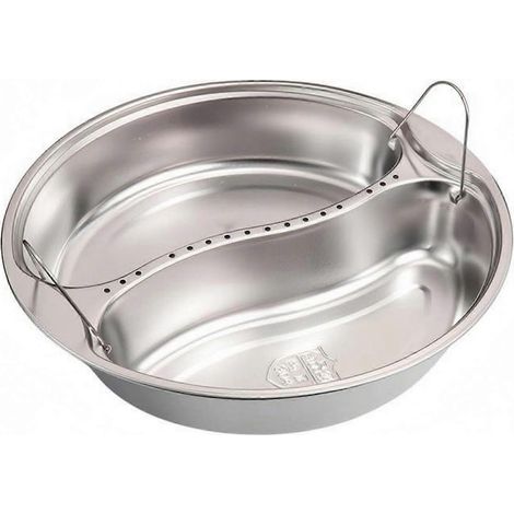 Panier vapeur pour cuiseur à riz en acier inoxydable avec séparateur surélevé grand format adapté à la préparation des repas (1/5)