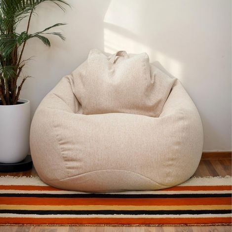 Bb-Boom – Pouf résistant à l'eau en polyester – Forme de poire – Dimensions 90 x 110 cm – Housse imperméable et facile à nettoyer (1/5)