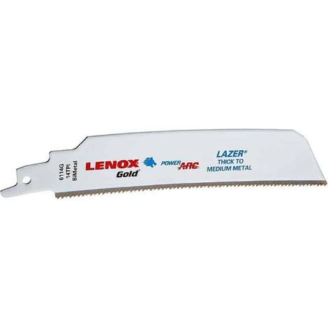 Lame scie sabre 152x25x09mm 14 dents Pack a 5 Unités LENOX (1/3)
