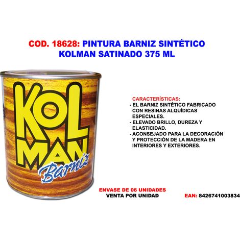 FPLUS pintura barniz kolman satinado 375 ml. , pintura barniz kolman satinado 375 ml.
