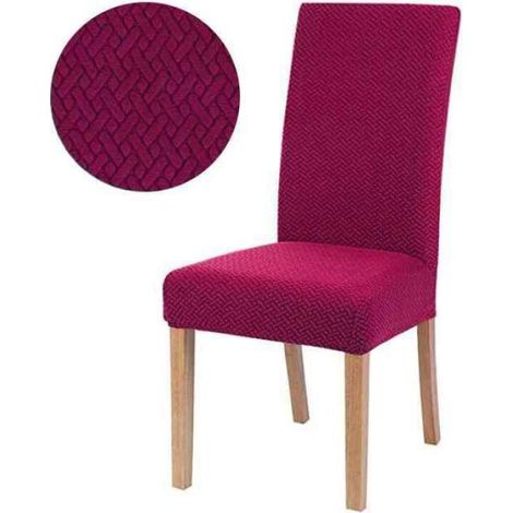 Housse De Chaise - Jacquard Élastique Épaisse - Pour Salle À Manger Cuisine Hôtel - 1 Pièce