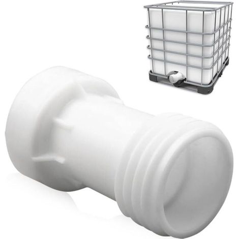 IBC Accessoire de Réservoir, Adaptateur IBC s60 x 6 Rallonge Entretoise 60mm Vanne Cuve 1000l Plastique Filetage Grossier Droit s60 x 6 Accessoire De Conteneur IBC Raccord Cuve (1/4)
