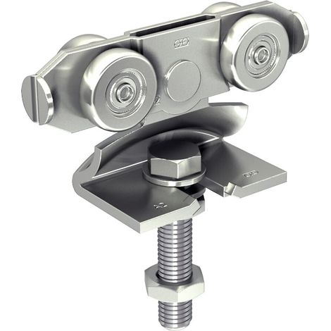 Slid'Up By Mantion – Lot de 2 montures en inox 304L pour SLID'UP 2000 – Charge max 200 kg – Galets inox sur axe lisse – Pour milieu humide