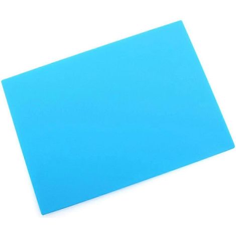 Tapis de cheminée ignifugé pour foyer poêle à bois résistant au feu - Bleu (1/4)