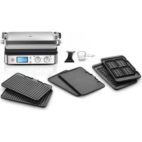 Grill multifonctions - BRAUN - Multi Pro 9 - 2000 W - 3 positions de chauffe - Noir / Acier
