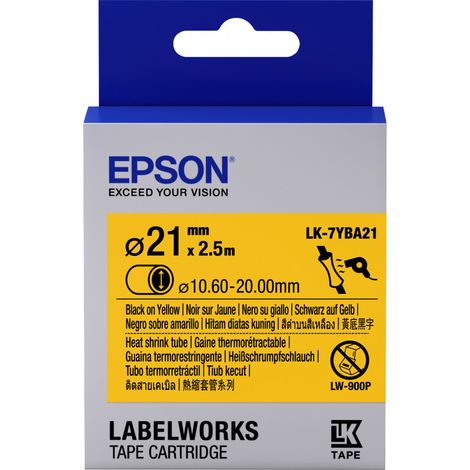 Ruban de marquage Epson LK-7YBA21 noir sur jaune 3.6 cm x 3 m