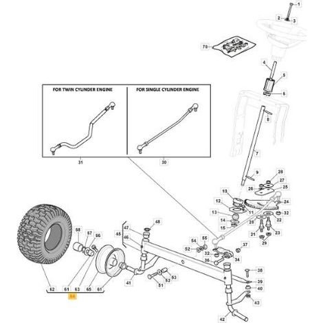 RUOTA KIT 13 FENGCHI+WAN P512 DG ORIGINALE STIGA - 382680103/0