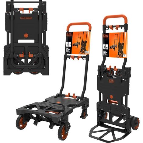 BLACK+DECKER Chariot à main Noir H89.4xl37.3xL61.4cm (1/5)