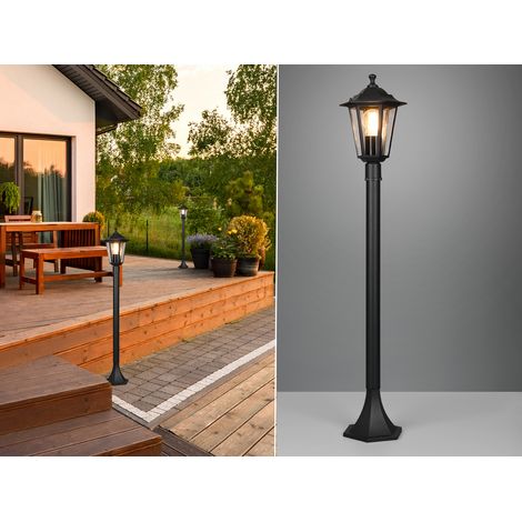 Wegeleuchte PIENZA Laterne aus Aluminium Schwarz, Höhe 100cm