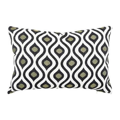 Twisted Lime Jacquard-Kissen 58x38 cm schwarz und weiß (1/5)