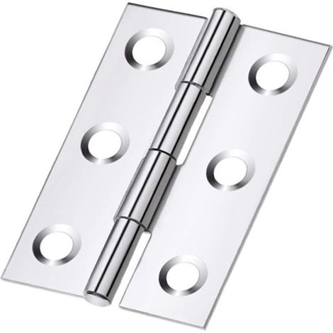 Charnières de porte 10 pièces, charnières en acier inoxydable, charnières invisibles, charnières plates, porte d'armoire/petite porte/tiroir/fenêtre/piano/boîte à bijoux armoire de quinc (1/5)
