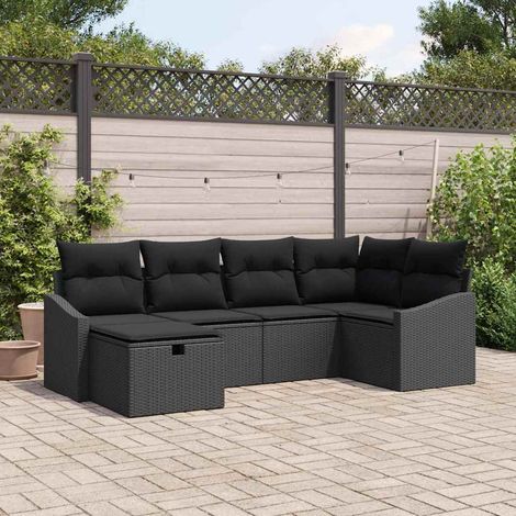 Set di divani con cuscino 7 pcs polyrattan vidaXL (1/5)