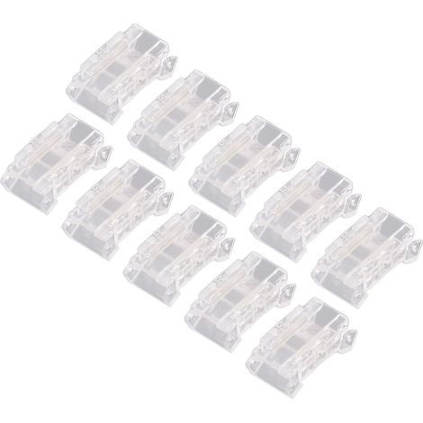 10 connecteurs pour rubans LED COB sans soudure, 2 broches, 8 mm (1/5)