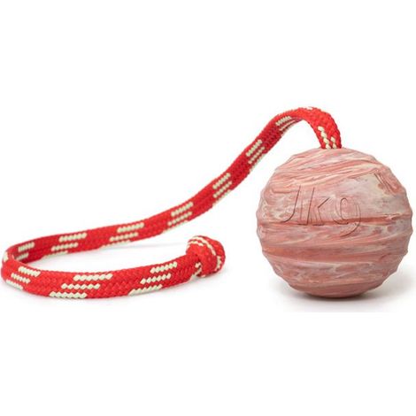 Palla con tirante 6 cm / 115 g: Palla con tirante nodato in caucciu’ naturale per cani