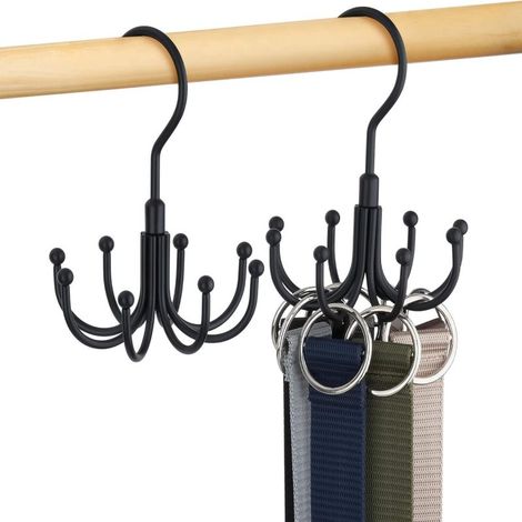 BeltEase Drehhaken-Set zur Aufbewahrung von Accessoires, Gürteln, Krawatten, Schals und Taschen