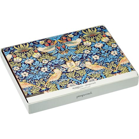 Lot de 6 Sets de Table Motif Strawberry Thief Bleu 30,5 x 23 cm (1/5)