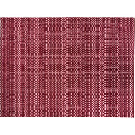 Set de Table Tissé Protection de Table en PVC et Polyester Lie de Vin 33 x 45 cm - PANGIVO