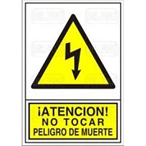 señal 314 plast.295x210''pel.muerte elec'' ­atencionno tocar peligro muerte(elect) (1/2)
