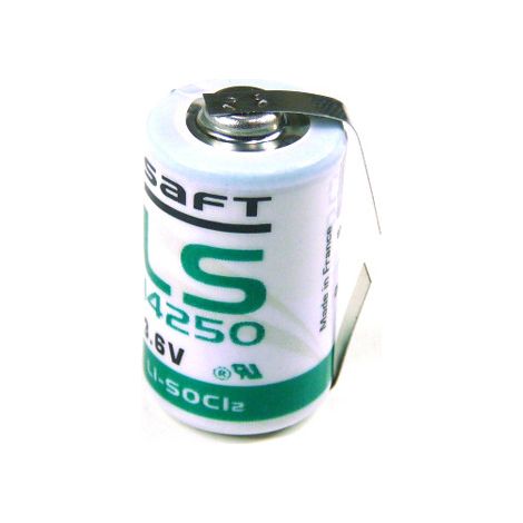 Saft - Pile lithium LS14250-CNR 1/2AA 3.6V 1.2Ah T2