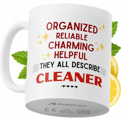 Mug humoristique pour femme de ménage, avec un texte amusant et un design graphique original. Idéal pour les anniversaires, les fêtes et les occasions spéciales. Mug premium pour la maison, le bureau  (1/5)
