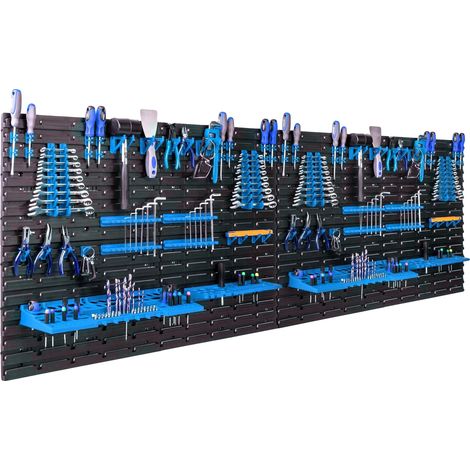 Mesa de taller, material plástico, 231,6 cm x 78 cm, compatible con herramientas, fácil montaje en pared, organiza las herramientas. (1/5)