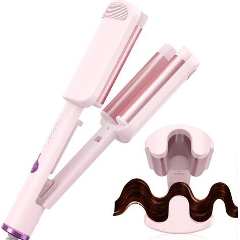 Boucleur a Cheveux 3 Tete, 32MM Fer à Friser-Grandes Boucles, 4 Températures Réglables, Anti-Brûlure, Convient aux Débutants,Fer a Friser Boucler pour Cheveux Longs Courts, Styliseur de Vagues (1/5)