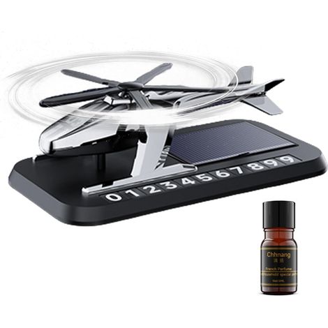 Diffuseur de parfum solaire pour aromathérapie Diffuseur rotatif d'hélicoptère pour voiture Diffuseur de parfum de voiture à énergie solaire d'avion pour femme (1/5)