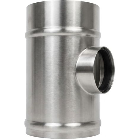 MAKA Raccordo a T 90° Ridotto a MP 80 Canna Fumaria Doppia Parete Ø 100 mm (esterno 120) (1/5)