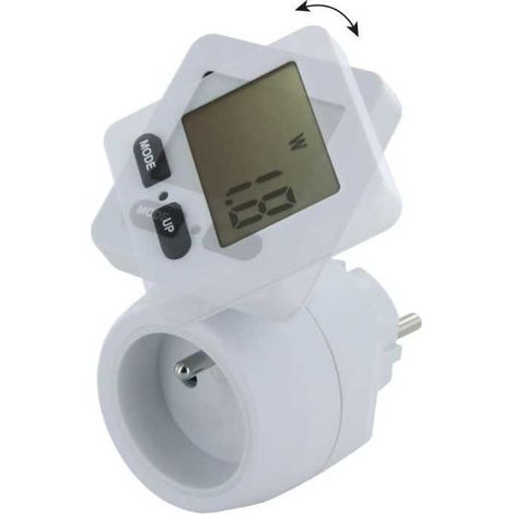 Prise mesure consommation - CHACON - 54351 - Ecran rotatif - FR