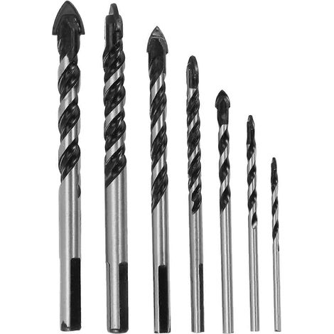 Kit de forets en carbure de tungstène, compatible avec les carreaux, le béton, les murs en briques, le verre, les miroirs, etc. (1/5)