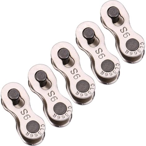 Chaine de Velo VTT, 5 Paires 9 Vitesses de Maillon Attache Rapide Chaine Velo, Convient Aux Maillon de Chaîne de Vélo à 9 Vitesses