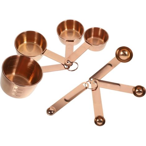 Ensemble de tasses et cuillères doseuses, inox, pour cuisine (1/5)