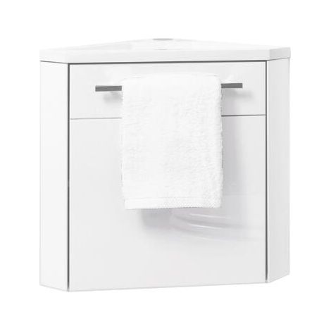 ONDEE ZEN - Lave-mains d'angle NINO - 53cm - Blanc - Laqué - Livré en kit (1/5)