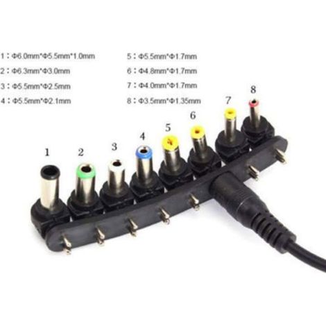 80W 15-24V Chargeur Universel Pour Ordinateur Portable, Adaptateur Secteur Universel Pour Ordinateur Portable,Usage Maison/Voiture (1/5)