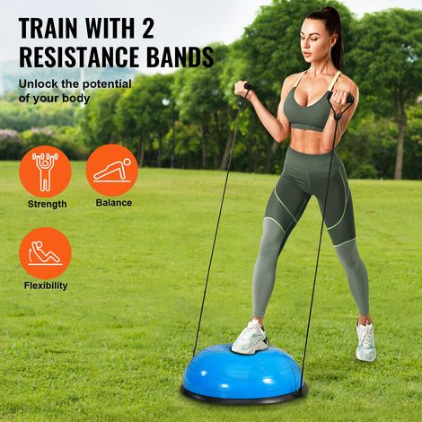 Demi-ballon Fitness 62 cm - Ballon d'Équilibre Capacité 300 kg
