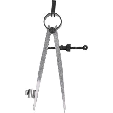 Compas à pointes sèches en acier carbone, réglable et verrouillable pour traçage menuiserie (1/5)